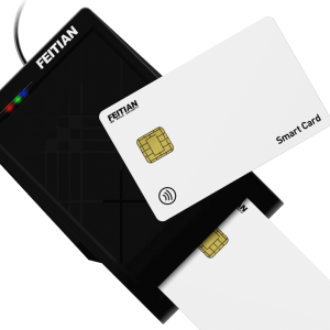 lecteur carte à puce DUAL mode avec et sans contact filaire USB-A korum secure windows mac et linux